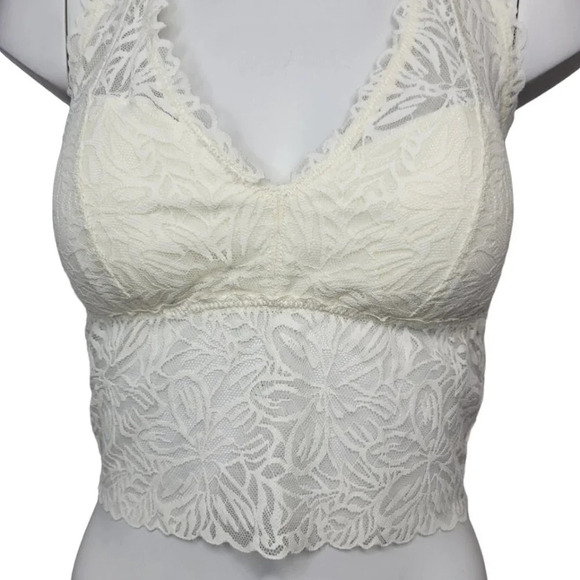 Aerie Lace Halter Neck Bralette Size Medium V Neck - Picture 6 of 6